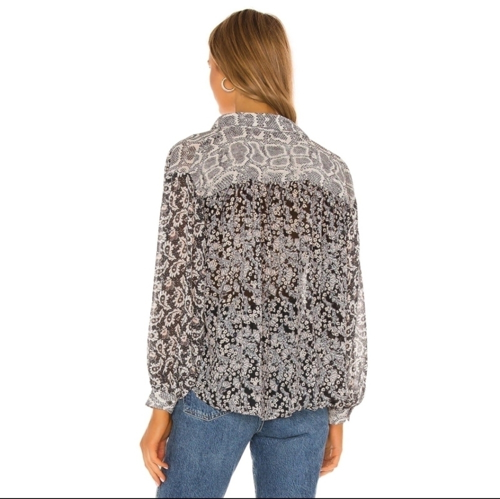 Free People Dani Button Down Blouse Size Small - Picture 2 of 10